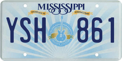 MS license plate YSH861