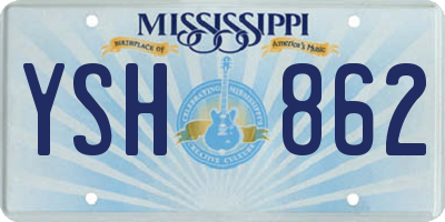 MS license plate YSH862