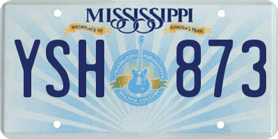 MS license plate YSH873