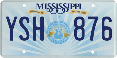 MS license plate YSH876