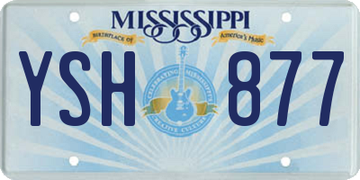 MS license plate YSH877