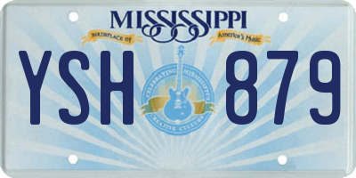 MS license plate YSH879