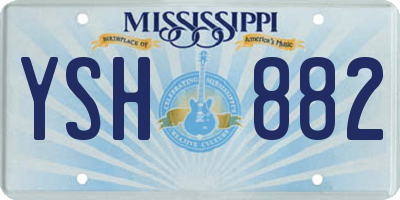 MS license plate YSH882