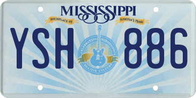 MS license plate YSH886