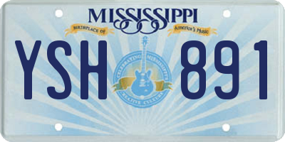 MS license plate YSH891