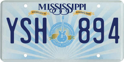 MS license plate YSH894