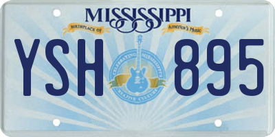 MS license plate YSH895