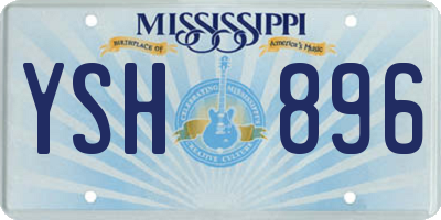 MS license plate YSH896
