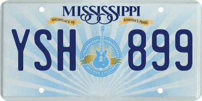 MS license plate YSH899