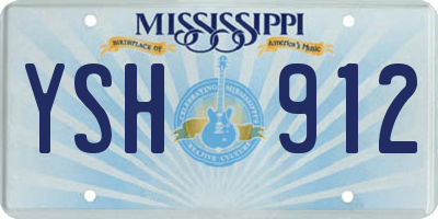 MS license plate YSH912