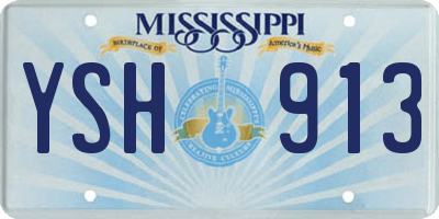MS license plate YSH913