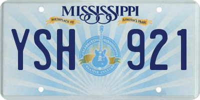 MS license plate YSH921