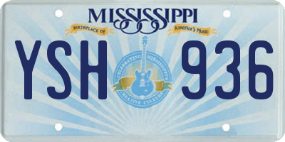 MS license plate YSH936