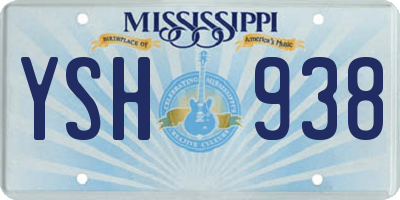 MS license plate YSH938