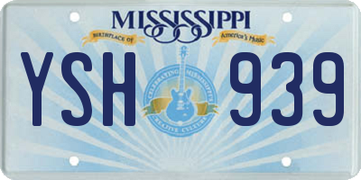 MS license plate YSH939