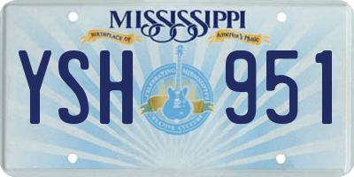 MS license plate YSH951