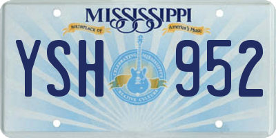 MS license plate YSH952