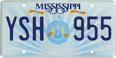 MS license plate YSH955