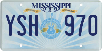 MS license plate YSH970