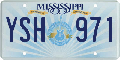 MS license plate YSH971