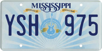 MS license plate YSH975