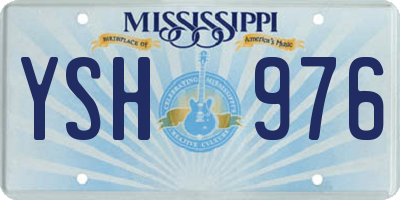 MS license plate YSH976