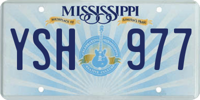 MS license plate YSH977