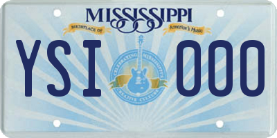 MS license plate YSI000