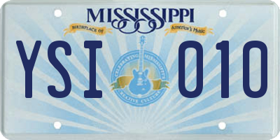 MS license plate YSI010