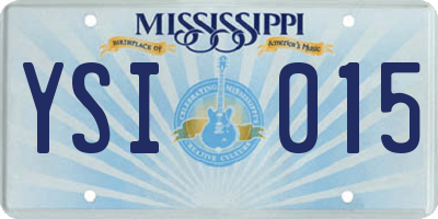 MS license plate YSI015
