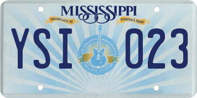 MS license plate YSI023