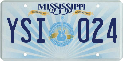 MS license plate YSI024