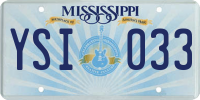 MS license plate YSI033