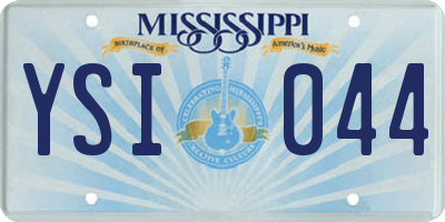 MS license plate YSI044