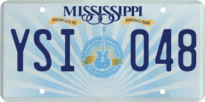 MS license plate YSI048