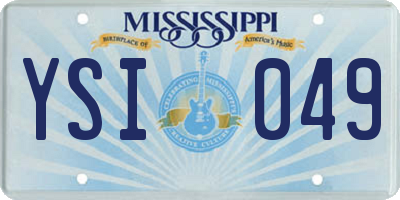 MS license plate YSI049