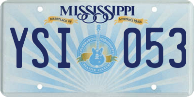 MS license plate YSI053