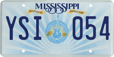 MS license plate YSI054