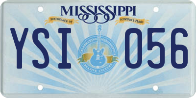 MS license plate YSI056
