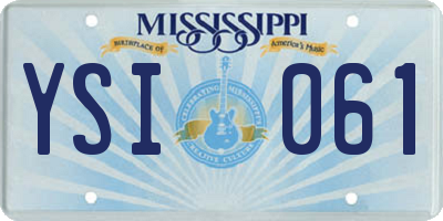 MS license plate YSI061