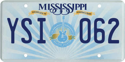 MS license plate YSI062