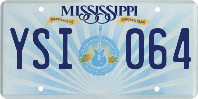 MS license plate YSI064