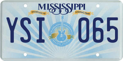 MS license plate YSI065