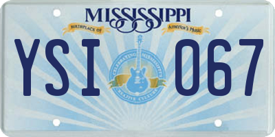 MS license plate YSI067