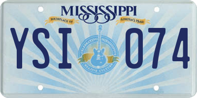 MS license plate YSI074