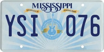 MS license plate YSI076