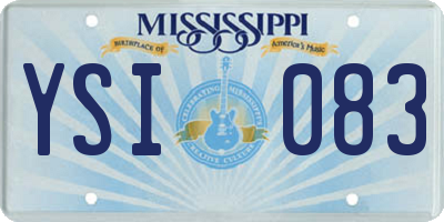 MS license plate YSI083
