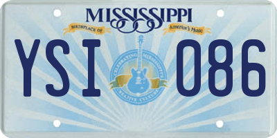MS license plate YSI086