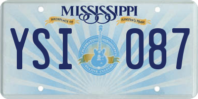 MS license plate YSI087