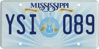 MS license plate YSI089